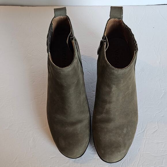 Vionic Wilma Olive Nubuck Ankle Boots Waterproof Women's Size 6 Fall Winter - Picture 2 of 12